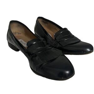 Bally of Switzerland Luxury Men's Leather Dress Black Loafer Shoes Size 9.5